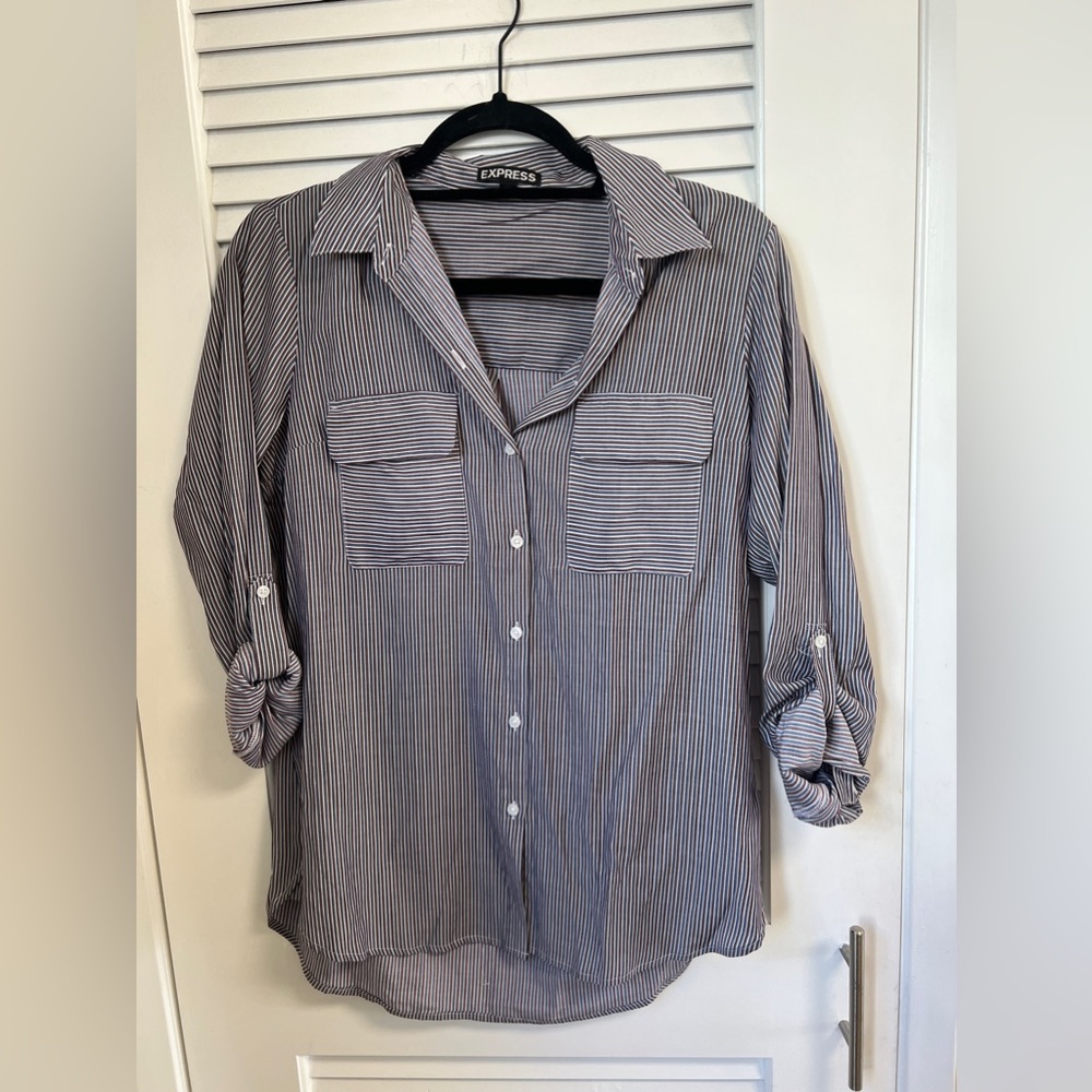 Express long sleeve button down dress shirt